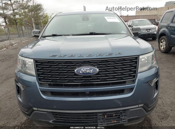 1FM5K8GT9JGC02063 2018 FORD FORD EXPLORER Blue Instrument cluster view