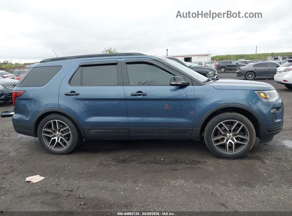 1FM5K8GT9JGC02063 2018 FORD FORD EXPLORER Blue Rear interior view