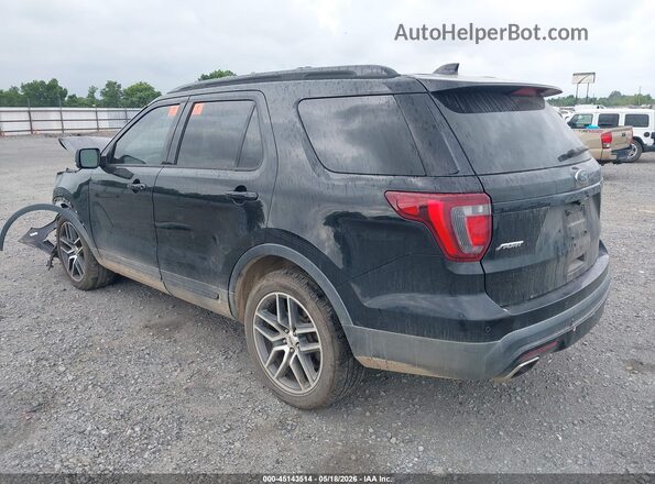 1FM5K8GTXGGB09366 2016 FORD EXPLORER Black Tył lewy