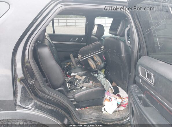 1FM5K8GTXGGB09366 2016 FORD EXPLORER Black Widok naklejki z numerem VIN