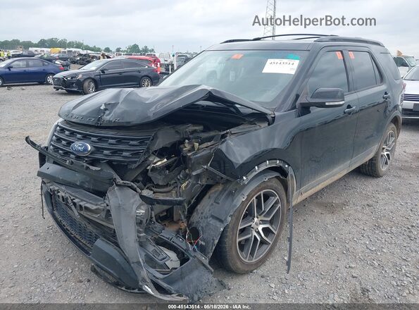 1FM5K8GTXGGB09366 2016 FORD EXPLORER Black Widok z przodu