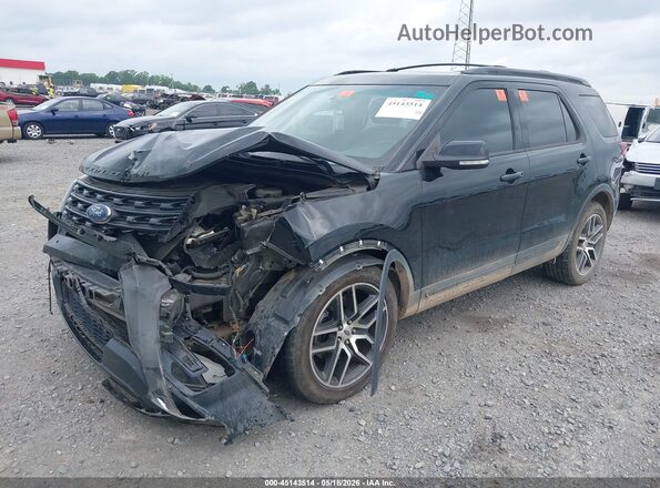 1FM5K8GTXGGB09366 2016 FORD EXPLORER Black Przód lewy