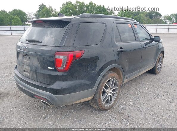 1FM5K8GTXGGB09366 2016 FORD EXPLORER Black Tył prawy