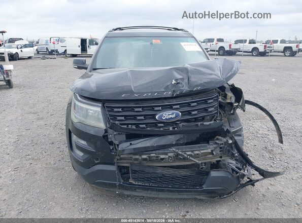 1FM5K8GTXGGB09366 2016 FORD EXPLORER Black Widok wnętrza z tyłu