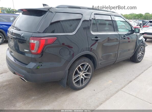 1FM5K8GTXHGD75617 2017 FORD EXPLORER Черный Задняя правая четверть