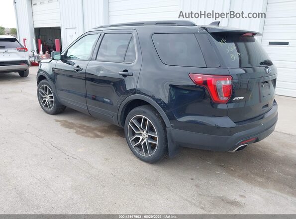 1FM5K8GTXHGD75617 2017 FORD EXPLORER Черный Задняя левая четверть