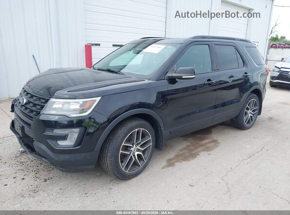 1FM5K8GTXHGD75617 2017 FORD EXPLORER Черный Передняя левая четверть