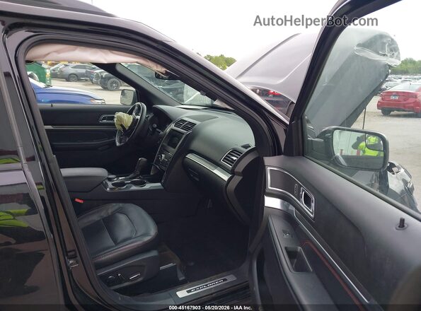 1FM5K8GTXHGD75617 2017 FORD EXPLORER Черный Вид салона спереди