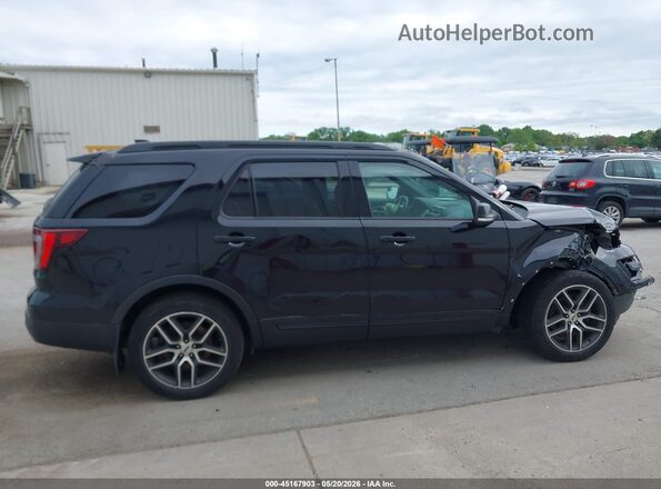 1FM5K8GTXHGD75617 2017 FORD EXPLORER Черный Вид щитка приборов