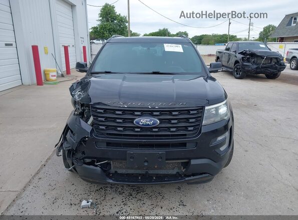 1FM5K8GTXHGD75617 2017 FORD EXPLORER Черный Вид панели приборов