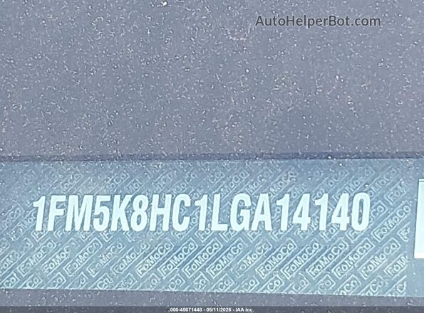 1FM5K8HC1LGA14140 2020 FORD FORD EXPLORER Gray 