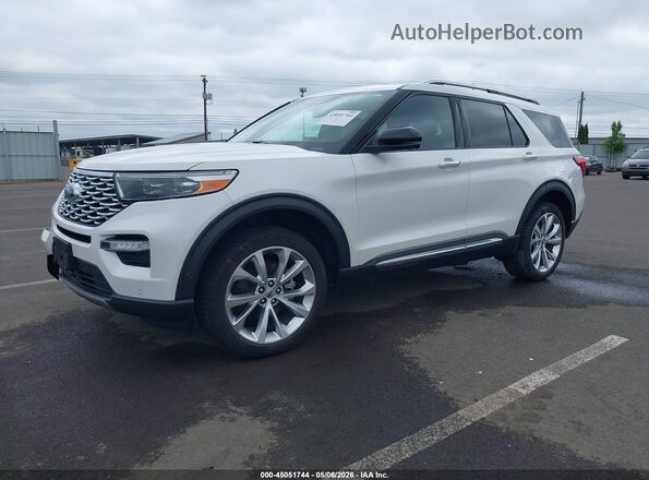 1FM5K8HC4NGC32799 2022 FORD FORD EXPLORER White წინა მარცხენა ხედი სამი მეოთხედიდან