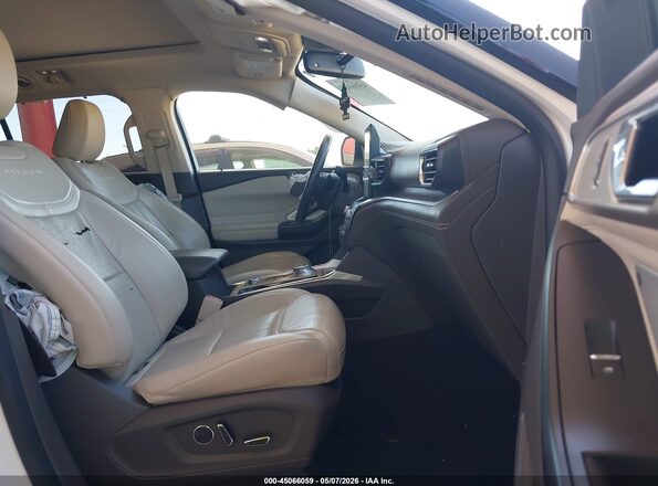 1FM5K8HC7LGC23267 2020 FORD FORD EXPLORER White წინა სალონის ხედი