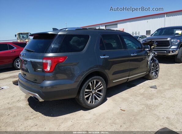 1FM5K8HT0GGC86507 2016 FORD EXPLORER Gray Trasero derecho