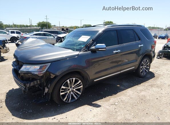 1FM5K8HT0GGC86507 2016 FORD EXPLORER Gray Vista tres cuartos delantera izquierda