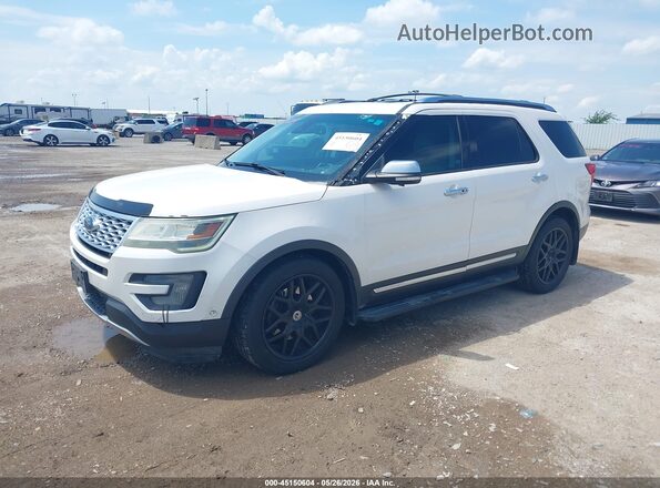 1FM5K8HT2HGA46702 2017 FORD EXPLORER White Առջևի ձախ երեք քառորդ տեսարան