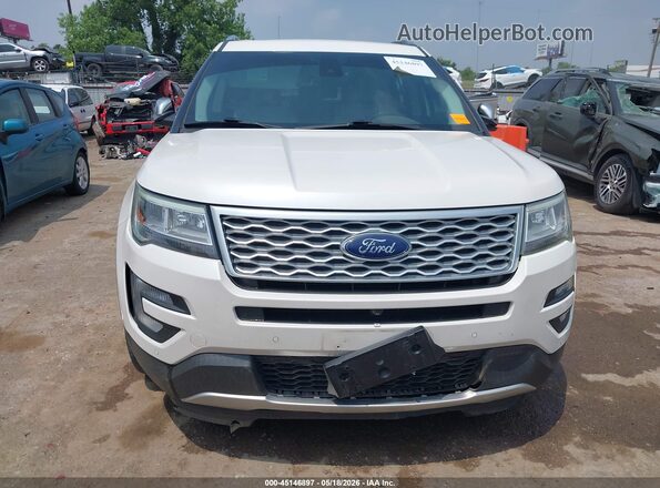 1FM5K8HT3HGD90118 2017 FORD EXPLORER White Widok zestawu wskaźników