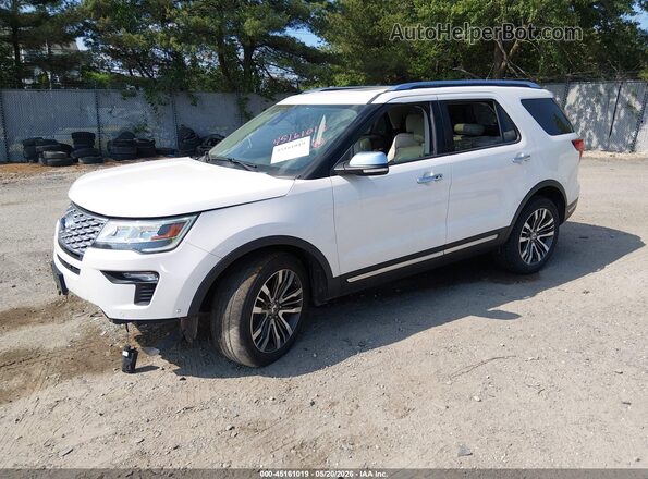 1FM5K8HT7JGC20625 2018 FORD EXPLORER Белый Передняя левая четверть