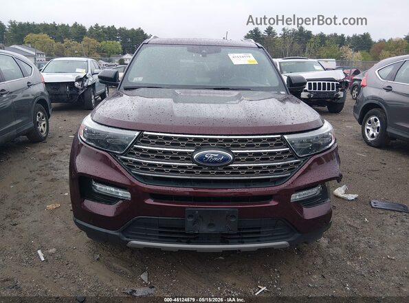 1FM5K8LC5NGA12188 2022 FORD EXPLORER Maroon Вид задньої частини салону