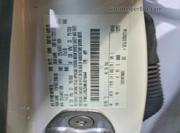 1FMCU0BZ6MUB16844 2021 FORD ESCAPE White VIN sticker view