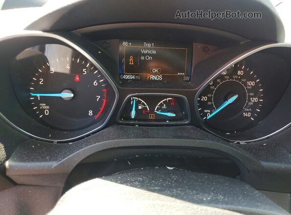 1FMCU0F70KUB76544 2019 FORD ESCAPE Blue Instrument cluster view