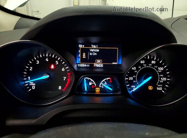 1FMCU0F73JUC19787 2018 FORD ESCAPE White Սարքավորումների վահանակի տեսք