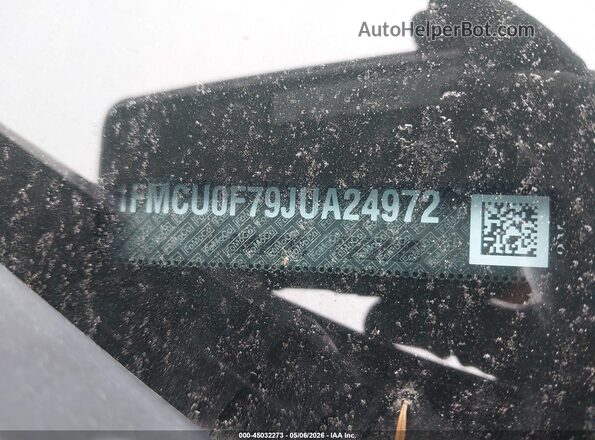 1FMCU0F79JUA24972 2018 FORD ESCAPE Gray 
