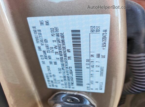1FMCU0G61LUB24170 2020 FORD ESCAPE Желто-коричневый Вид наклейки с VIN-кодом