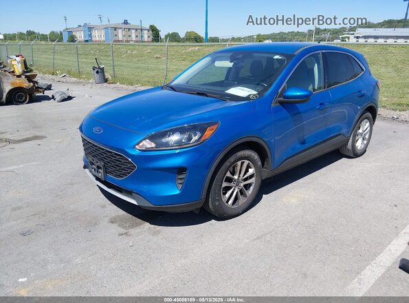 1FMCU0G64MUB01483 2021 FORD ESCAPE Blue Передня ліва чверть