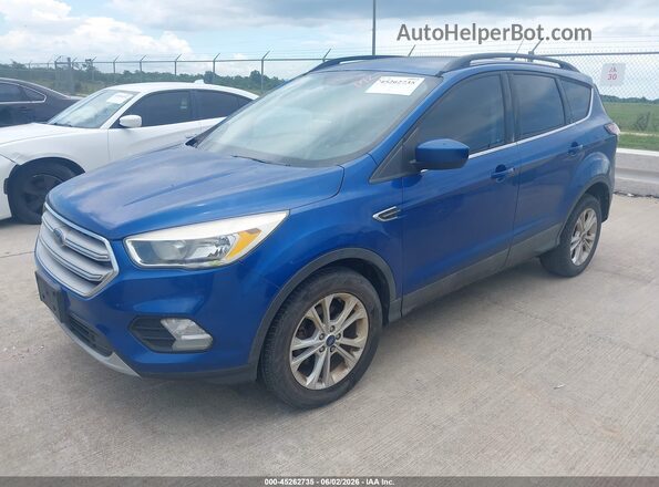 1FMCU0GD2JUC18800 2018 FORD ESCAPE Blue Առջևի ձախ երեք քառորդ տեսարան