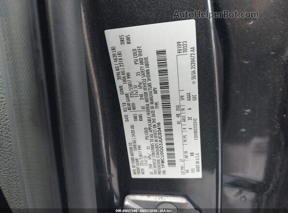 1FMCU0GD3JUC03416 2018 FORD ESCAPE Gray Engine compartment view