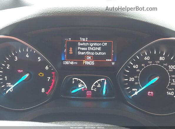 1FMCU0GD4KUB75417 2019 FORD ESCAPE Blue Հետևի նստատեղերի տեսք