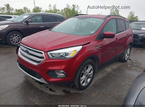 1FMCU0GD5HUD37497 2017 FORD ESCAPE Red Առջևի ձախ երեք քառորդ տեսարան