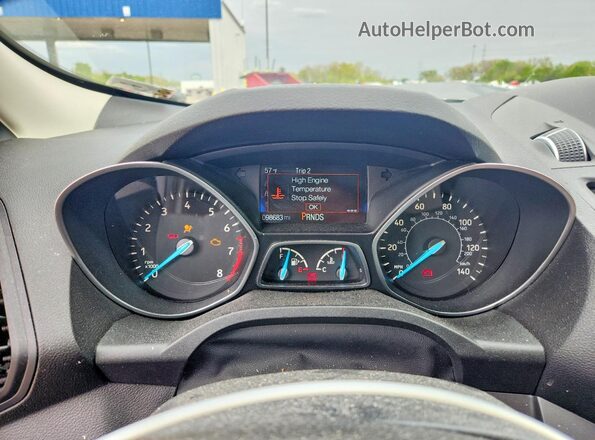 1FMCU0GD5HUE22503 2017 FORD ESCAPE Black Вид щитка приладів