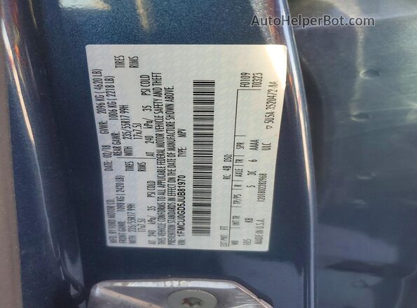 1FMCU0GD5JUB81970 2018 FORD ESCAPE Blue სალონის 360-გრადუსიანი ხედი