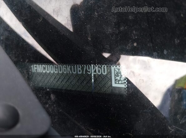 1FMCU0GD6KUB79260 2019 FORD ESCAPE Black 