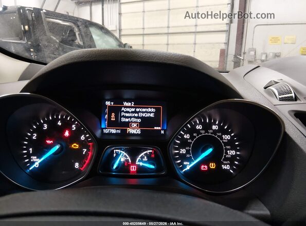 1FMCU0GD9KUA17655 2019 FORD ESCAPE White Widok tylnych siedzeń