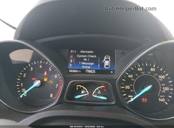 1FMCU0GDXHUD16080 2017 FORD ESCAPE Burgundy უკანა სავარძლების ხედი