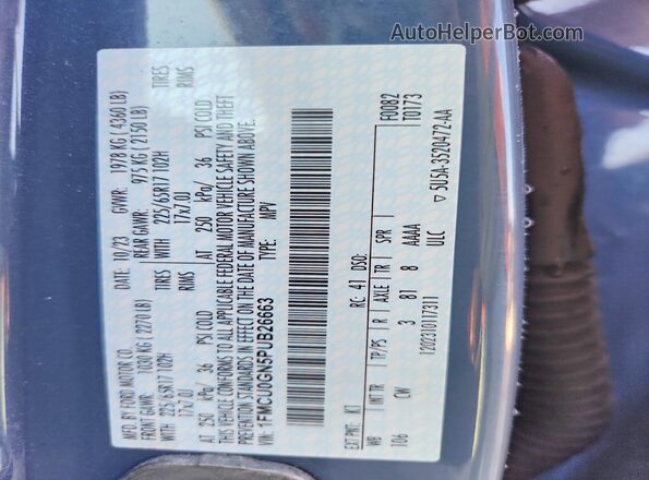1FMCU0GN5PUB26663 2023 FORD ESCAPE Blue 