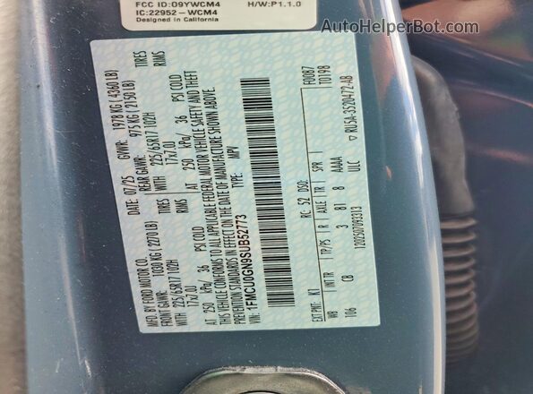 1FMCU0GN9SUB52773 2025 FORD ESCAPE Blue 