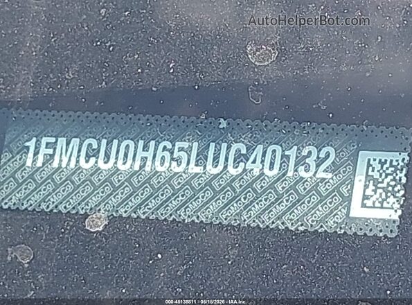 1FMCU0H65LUC40132 2020 FORD ESCAPE Черный 