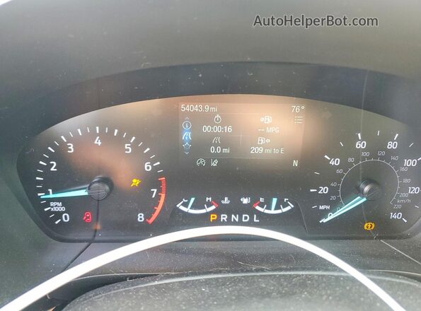 1FMCU0H67LUB22048 2020 FORD ESCAPE Синий Вид щитка приборов