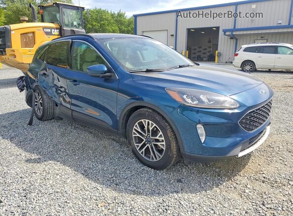 1FMCU0H67LUB22048 2020 FORD ESCAPE Синий Передняя правая четверть