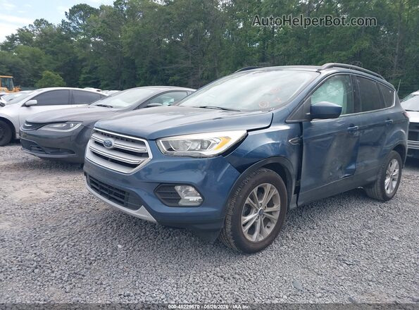 1FMCU0HD0JUB03580 2018 FORD ESCAPE Синий Передняя левая четверть