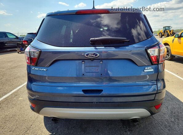 1FMCU0HD6JUB82494 2018 FORD ESCAPE Blue Вид ззаду