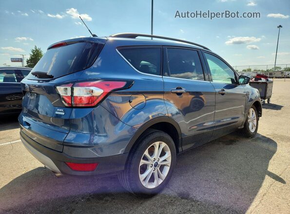 1FMCU0HD6JUB82494 2018 FORD ESCAPE Blue Задня права чверть