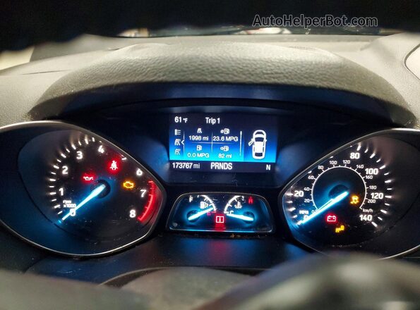 1FMCU0J93HUB20650 2017 FORD ESCAPE Black Widok zestawu wskaźników