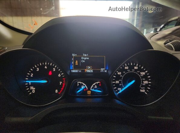 1FMCU0JD4HUC04836 2017 FORD ESCAPE Gold Вид щитка приладів