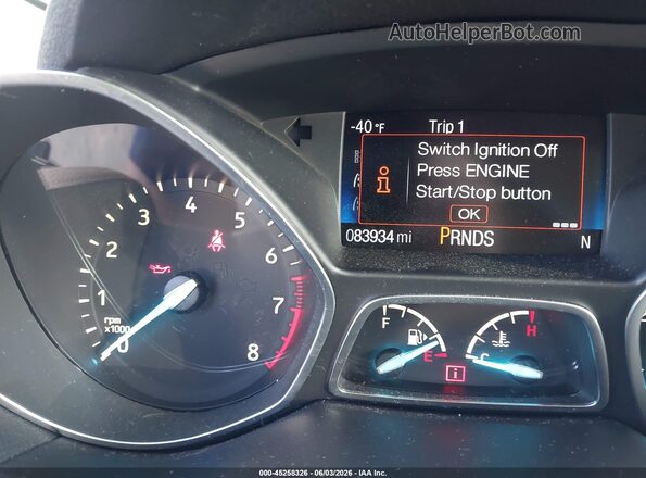 1FMCU0JD4HUE84886 2017 FORD ESCAPE Gray უკანა სავარძლების ხედი