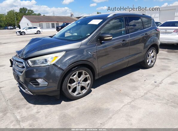 1FMCU0JD5HUB99002 2017 FORD ESCAPE Gray Առջևի ձախ երեք քառորդ տեսարան